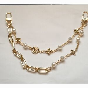 Fashion Gold and Pearl Handbag Charm